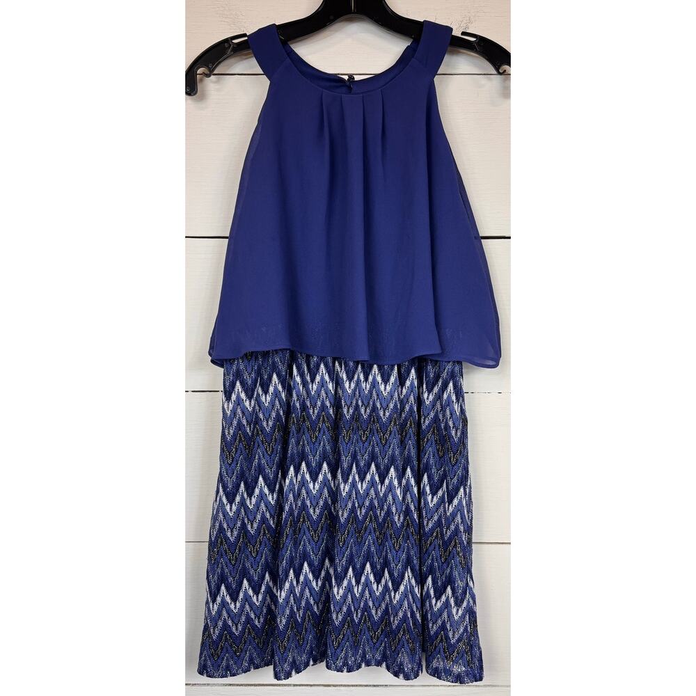 I.N. Girl Blue Sleeveless Dress Girl's Size 16